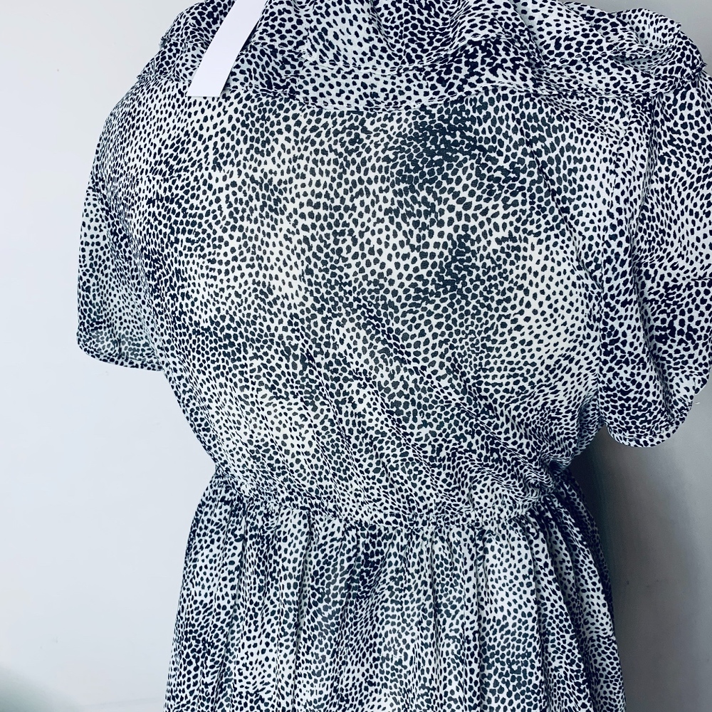 Zenobia Animal Print Ruffle Dress - Picture 3 of 4